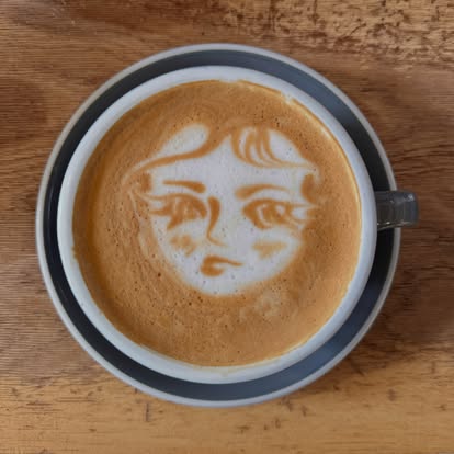 Latte art at Little Luscious Café